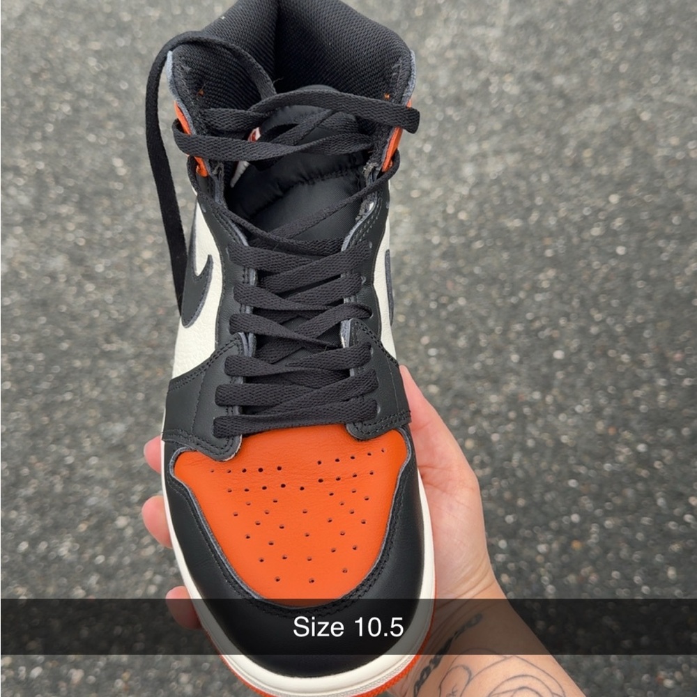 Nike Men’s High-Top Sneakers in Orange/Black/White